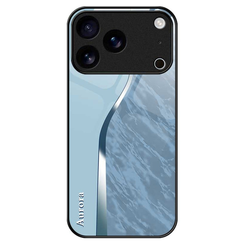 Funda iPhone 17 Pro Max Diseño Cristal Templado Azul Claro