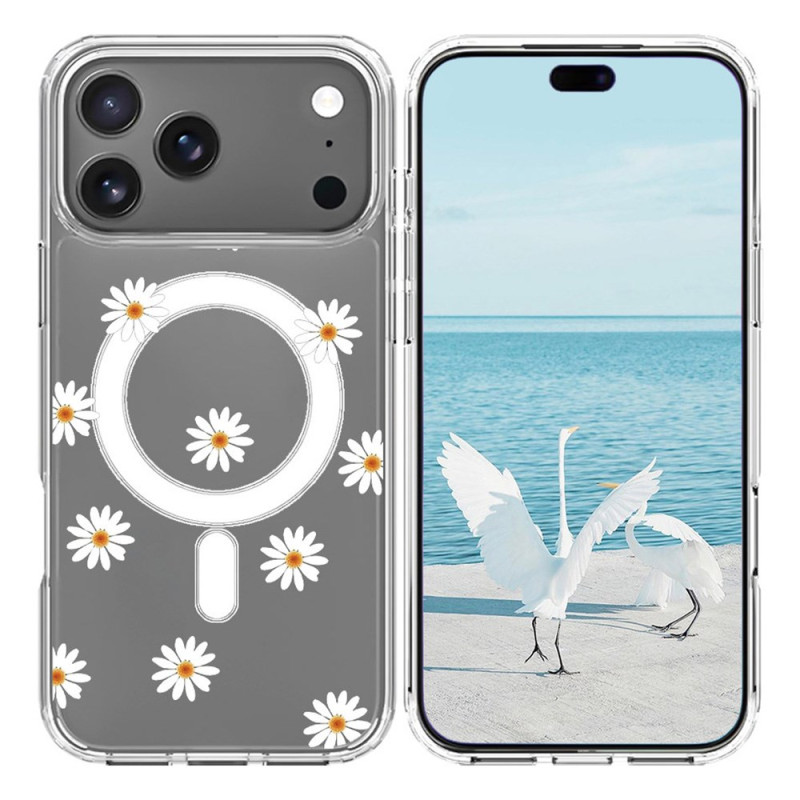 Funda compatible iPhone 17 Pro Max MagSafe Daisies