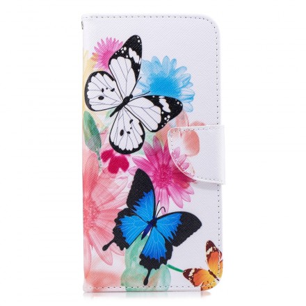 Funda Samsung Galaxy J4 Plus Pintada Mariposas y Flores