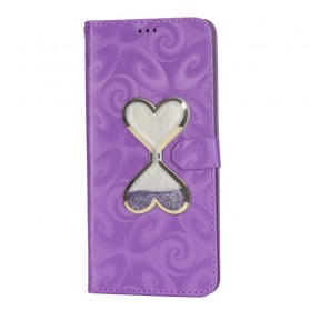 Samsung Galaxy J4 Plus Funda Reloj de Arena Corazones