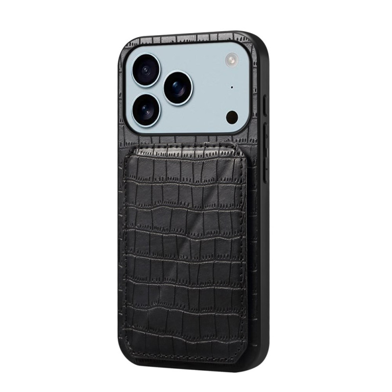 Funda iPhone 17 Pro Max Funda de tarjeta efecto cocodrilo