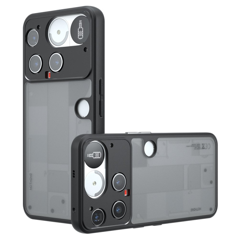 Funda para teléfono Nothing (3) 5G Mate Acabado transparente Negro