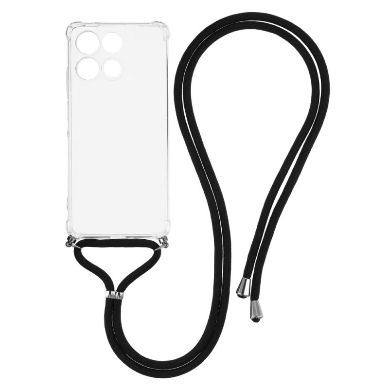 Funda de cordón transparente Motorola Moto G86 5G