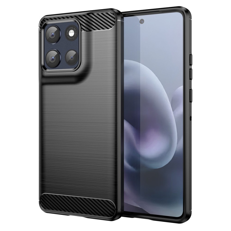 Funda de fibra de carbono cepillada para Moto G86 5G