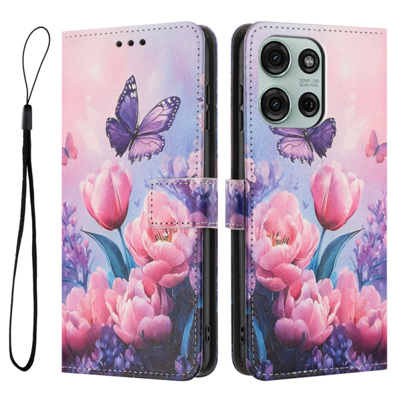 Moto G86 5G / G86 Power 5G Funda Rosa Floral
