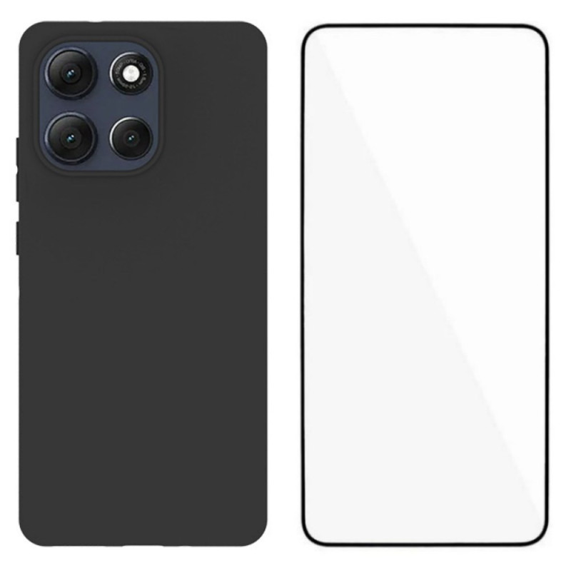 Moto G86 Power 5G Funda de silicona con protector de pantalla