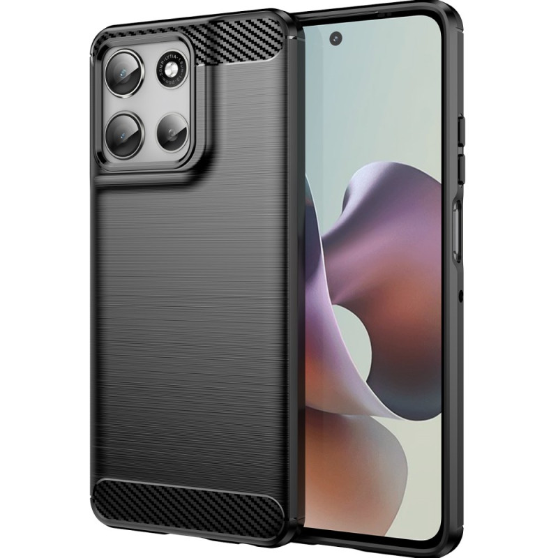 Funda de fibra de carbono cepillada para Moto G56 5G
