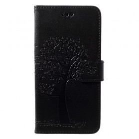 Funda Huawei Y7 2019 Árbol y búhos con colgante