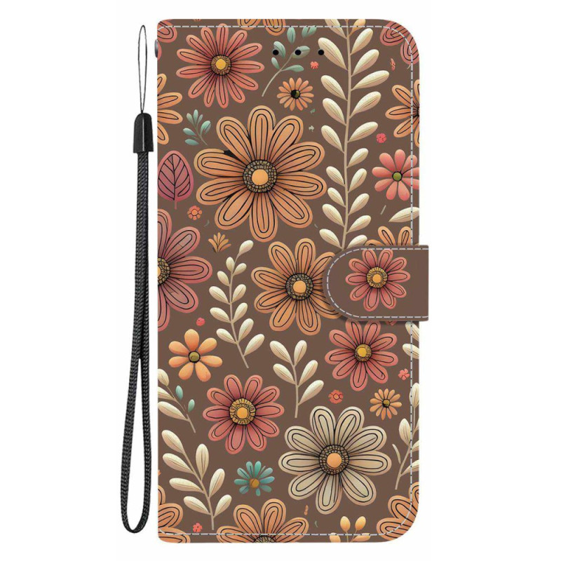 Funda Xiaomi Redmi 15C 4G / 5G / Poco C85 Flores Marrón