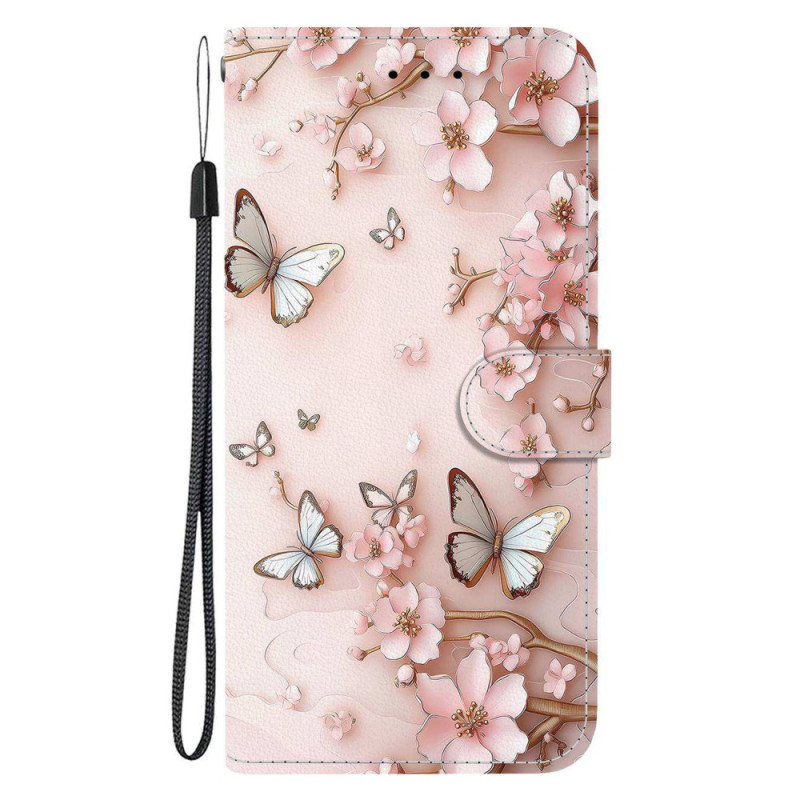 Funda Xiaomi Redmi 15C 4G / 5G / Poco C85 Flores Oro-Rosa