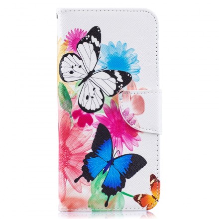 Funda Samsung Galaxy A50 Pintada Mariposas y Flores