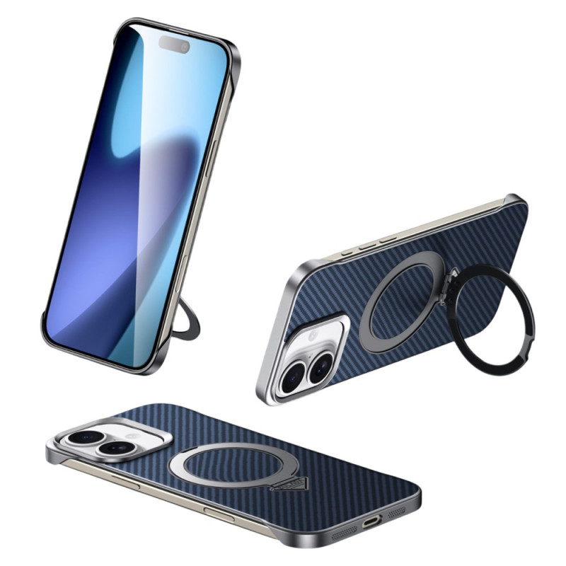 Funda MagSafe compatible con iPhone 17 en piel con soporte