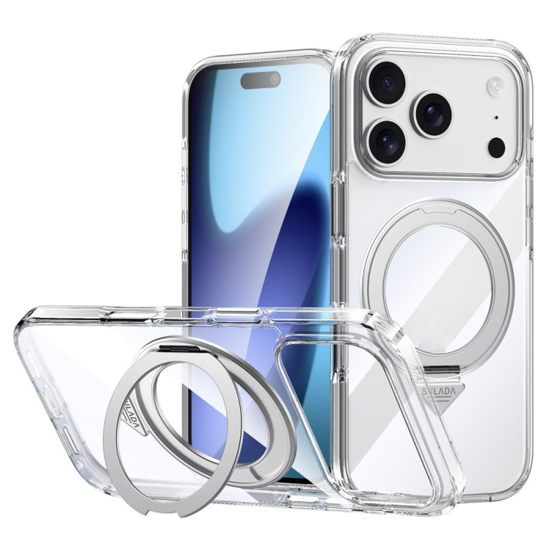 Funda magnética transparente con soporte para iPhone 17 Pro