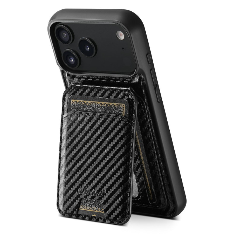 Funda iPhone 17 Pro Tarjetero Desmontable Fibra de Carbono