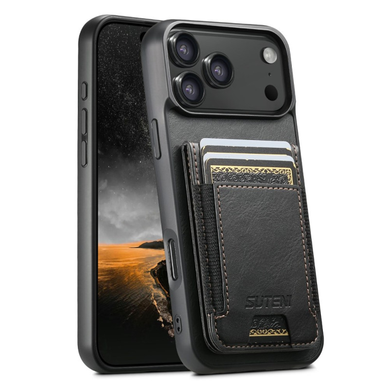 Phone 17 Pro Style Funda de piel Funda de tarjeta encerada