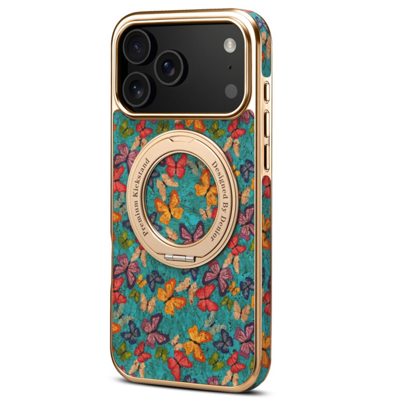 Funda MagSafe compatible con el iPhone 17 Pro con pie de apoyo floral