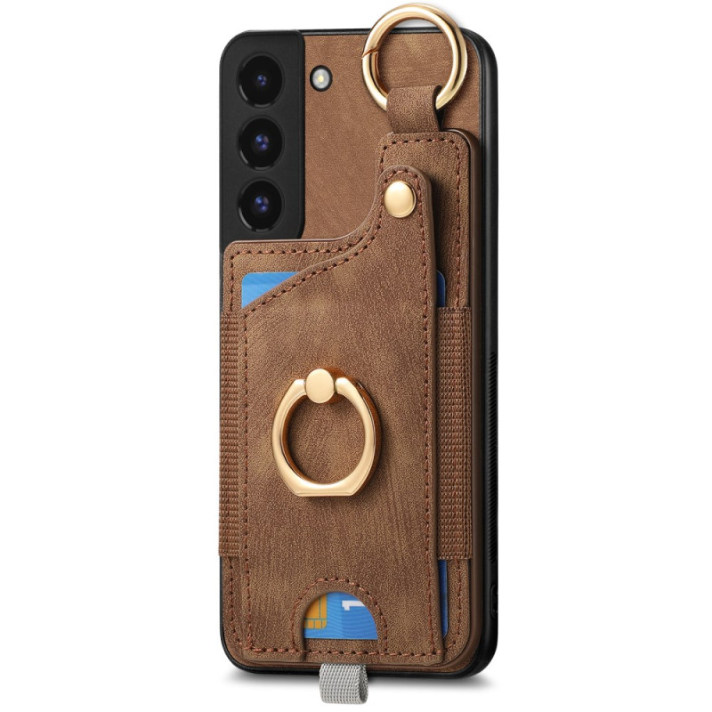 Funda de tarjeta Samsung Galaxy S22 5G con anillo efecto ante