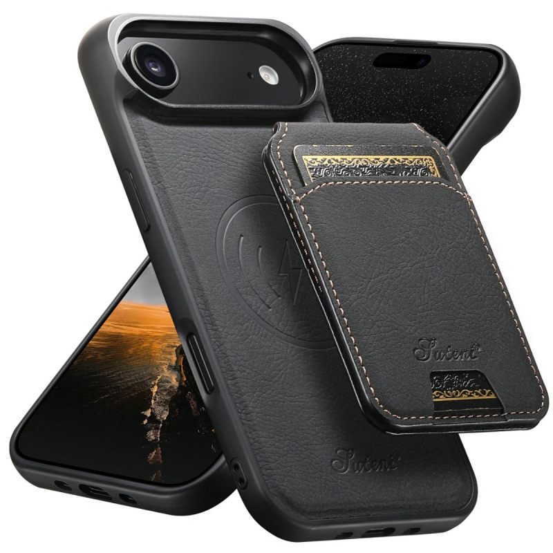 Funda MagSafe Compatible iPhone 17 Air con soporte y tarjetero extraíble