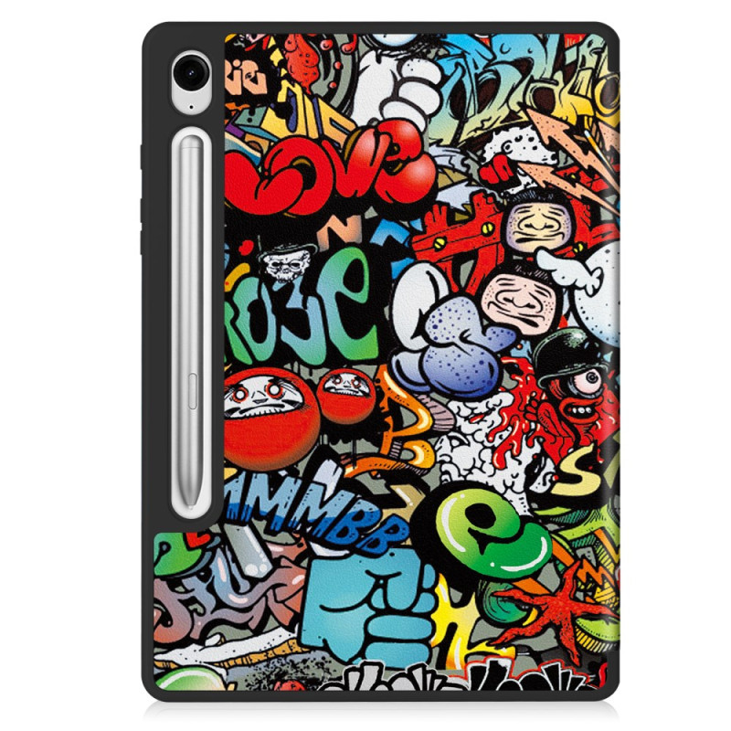 Funda inteligente Samsung Galaxy Tab S10 Lite Stylus Holder Graffiti