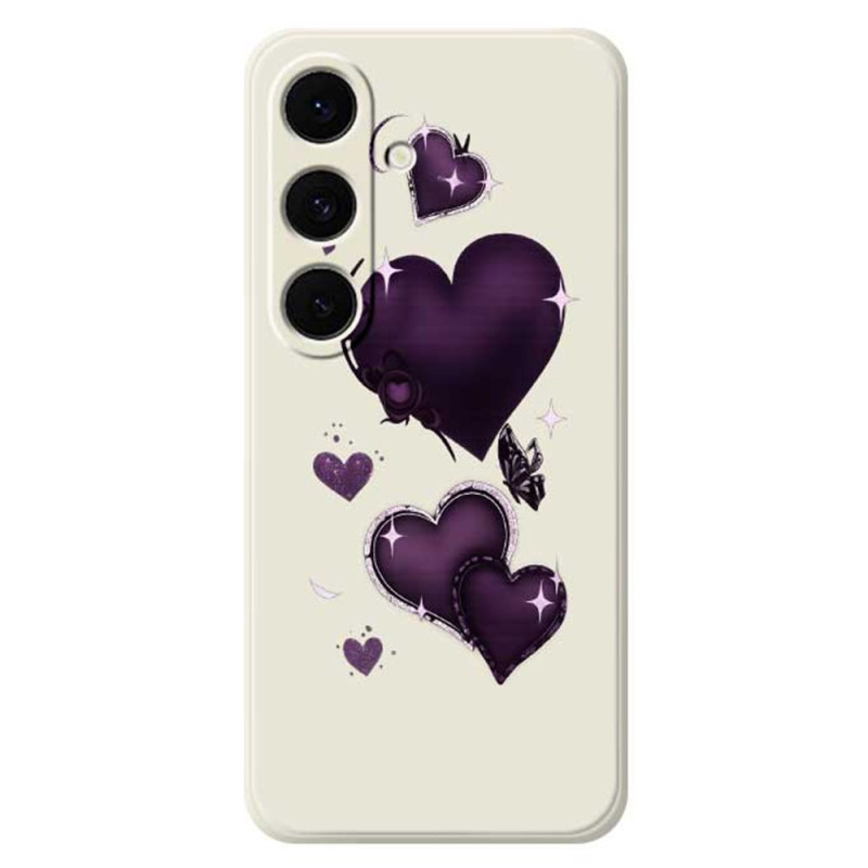 Funda Samsung Galaxy S25 FE. Silicona Corazón Morado