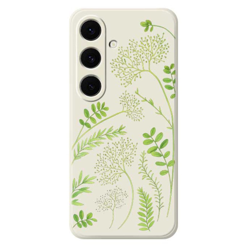 Samsung Galaxy S25 FE Funda de silicona Hojas