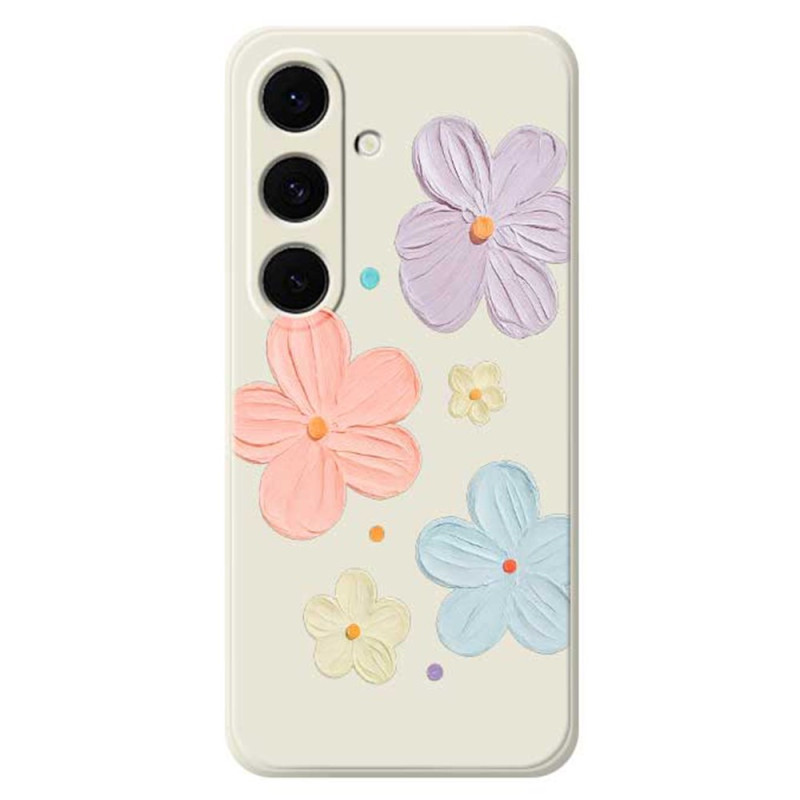 Samsung Galaxy S25 FE Funda de silicona Flores Pastel