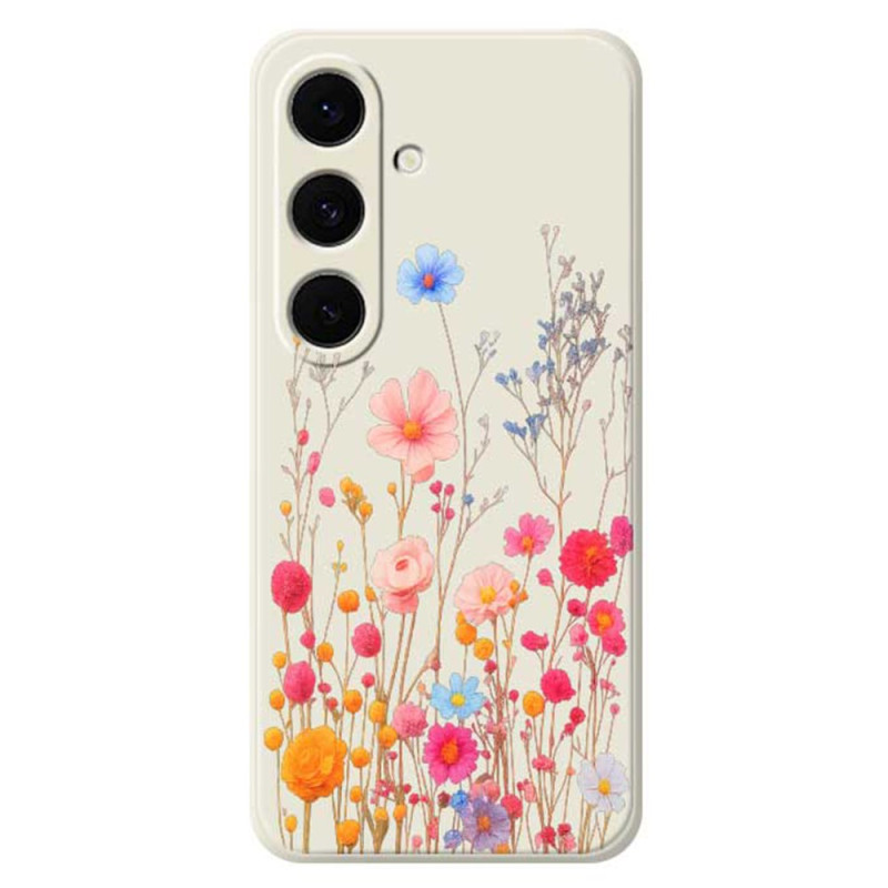 Samsung Galaxy S25 FE Funda de silicona Flores de campo