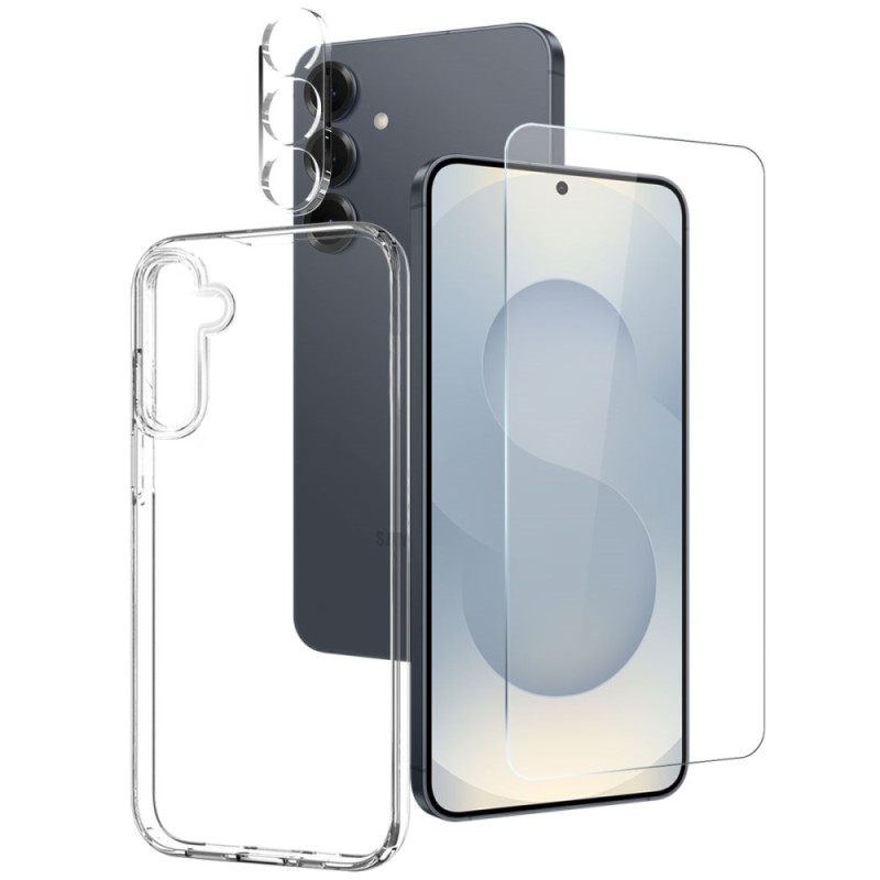 Samsung Galaxy S25 FE Funda transparente con protector de pantalla y cámara
