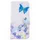 Portada Huawei Y7 2019 Mariposas y flores pintadas