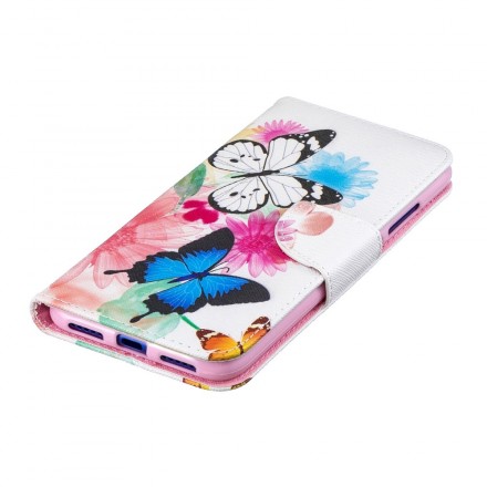 Funda Xiaomi Redmi Note 7 pintada con mariposas y flores
