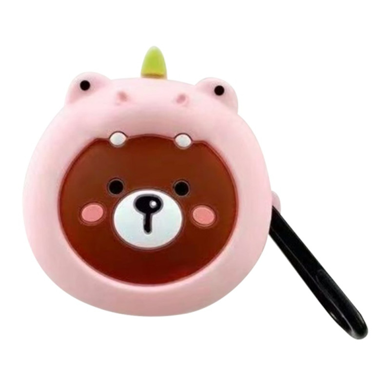 Funda Samsung Galaxy Buds FE Dinosaurio y Oso Rosa