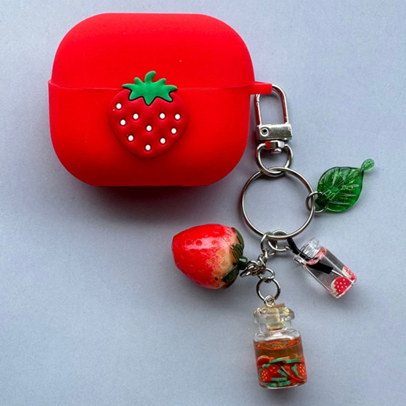 Funda Samsung Galaxy Buds3 Pro / Buds3 Strawberry con colgante