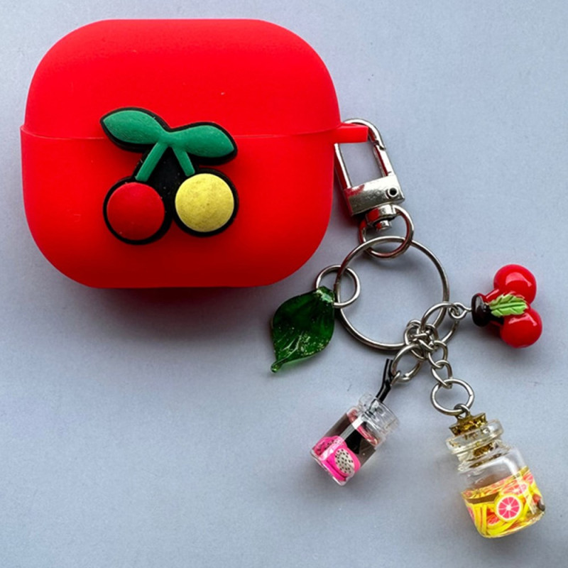 Funda Samsung Galaxy Buds3 Pro / Buds3 Cherry con colgante
