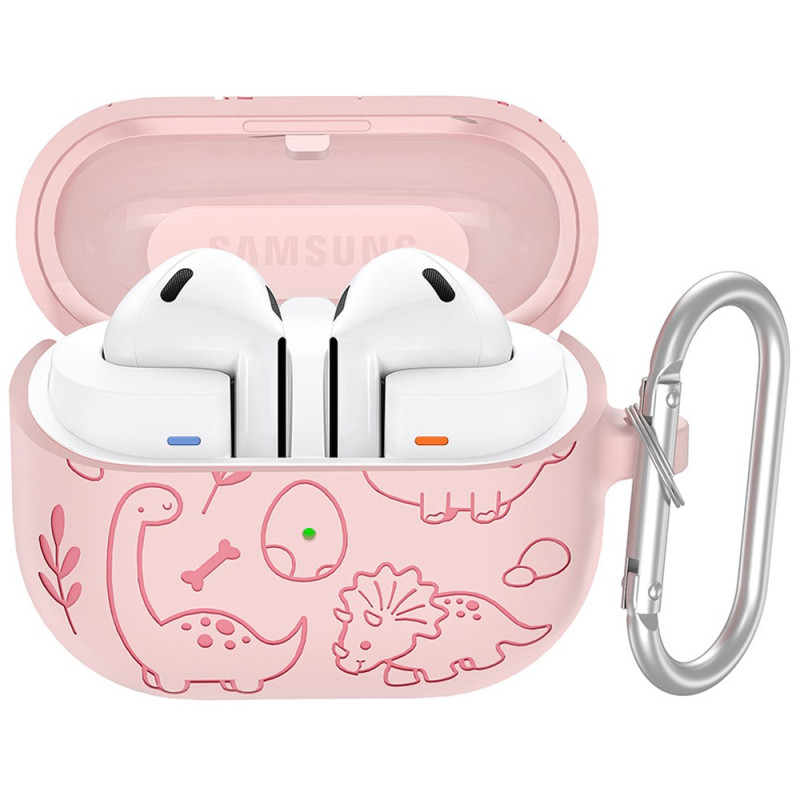 Funda de silicona Samsung Galaxy Buds3 Pro / Buds3 con diseño de dinosaurio