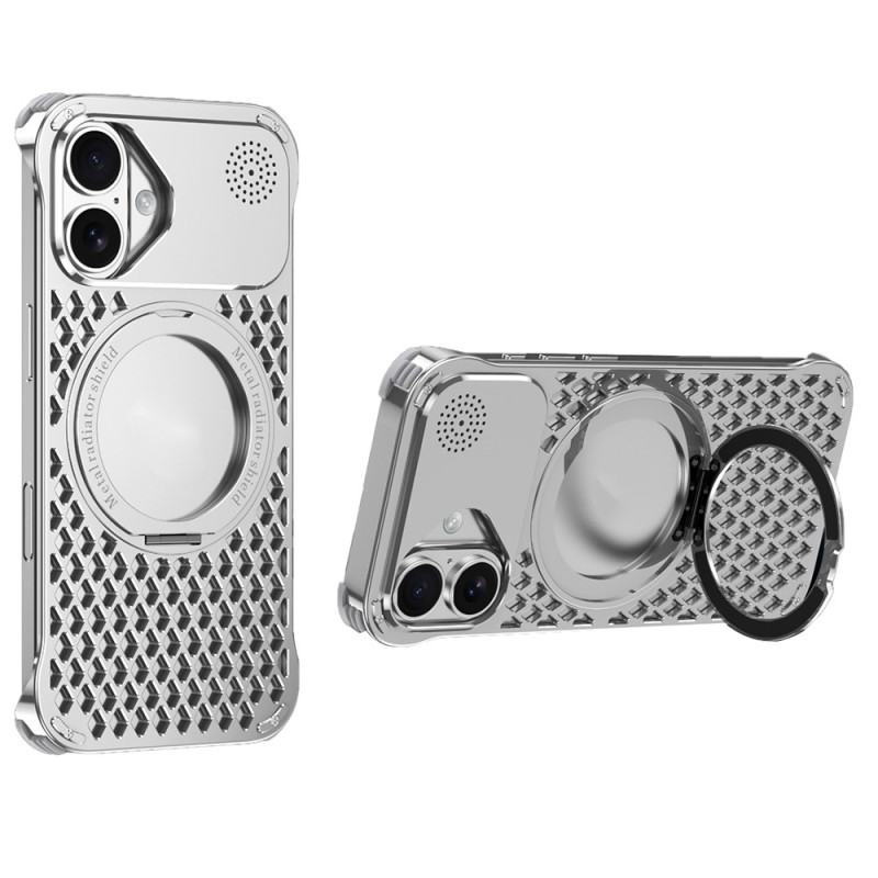 Funda compatible con MagSafe para iPhone 16 con soporte giratorio de 360