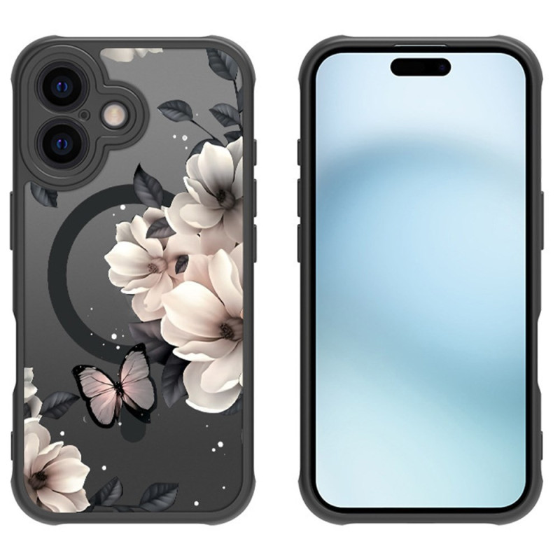 Funda Magsafe iPhone 16 Plus Flores y Mariposas