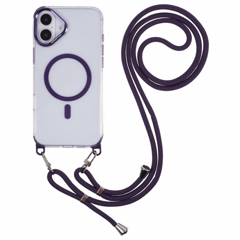 Funda con cordón iPhone 16 Plus Marco metálico