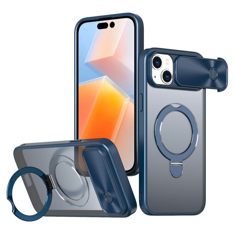 Funda MagSafe para iPhone 15 con protector de lente deslizante y soporte