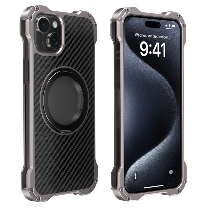 Funda iPhone 15 Soporte Giratorio R-JUST