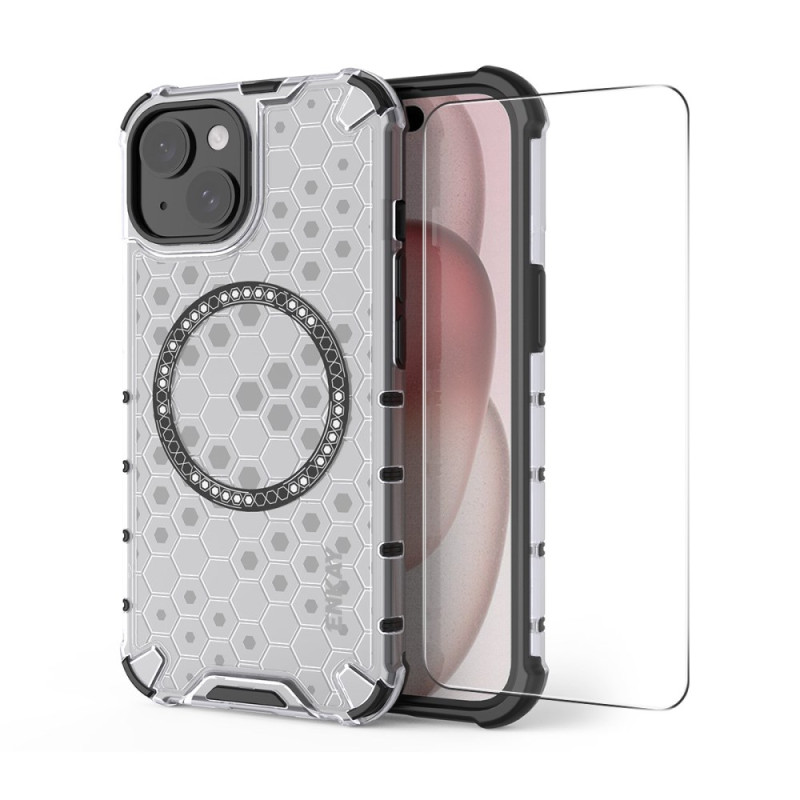 Funda MagSafe Honeycomb para iPhone 15 con protector de pantalla