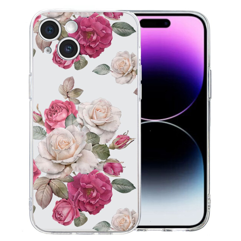 Funda iPhone 15 Peonías