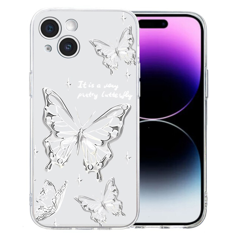 Teléfono 15 Funda Mariposa Plata