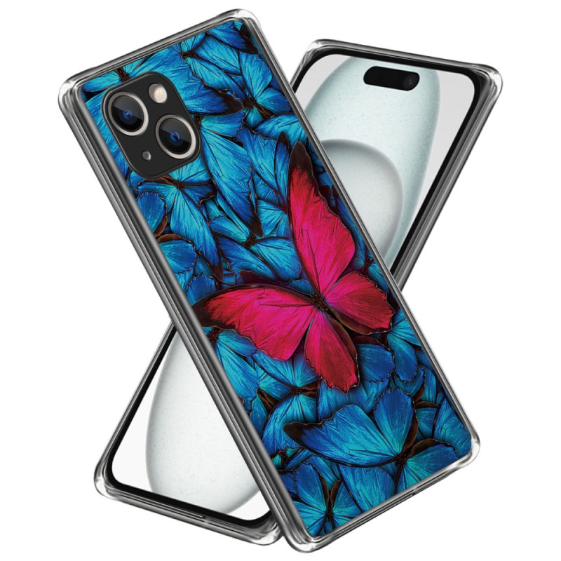 Funda iPhone 15 Mariposa Roja