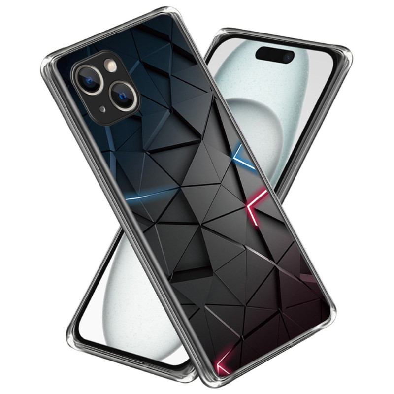 Funda iPhone 15 Patrón Triangular Negro