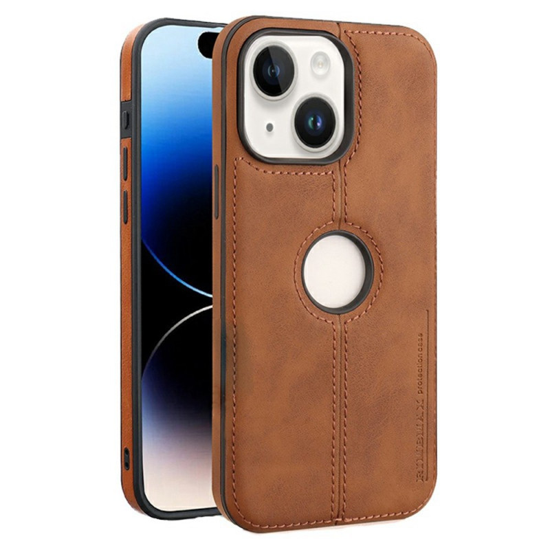 Funda de piel iPhone 15 Plus Logo Recortado