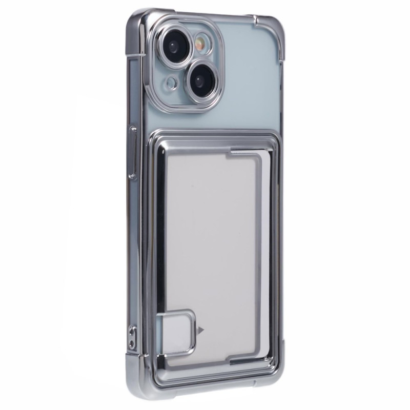 Funda reforzada transparente para iPhone 15 Plus con tarjetero