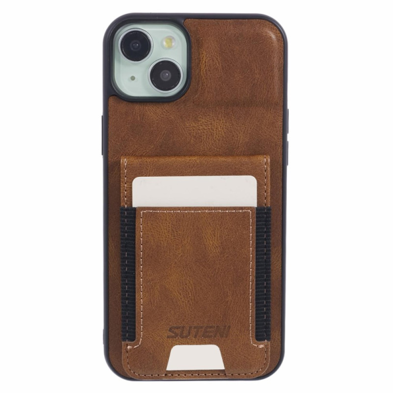 Funda de tarjeta iPhone 15 Plus efecto piel