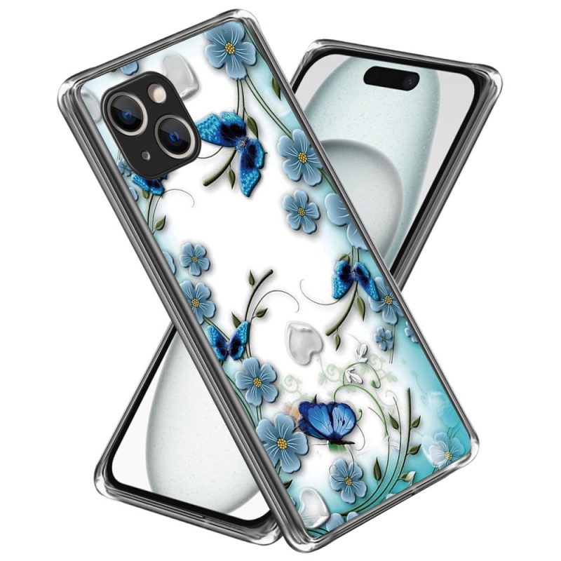 Funda iPhone 15 Plus Mariposas y Flores