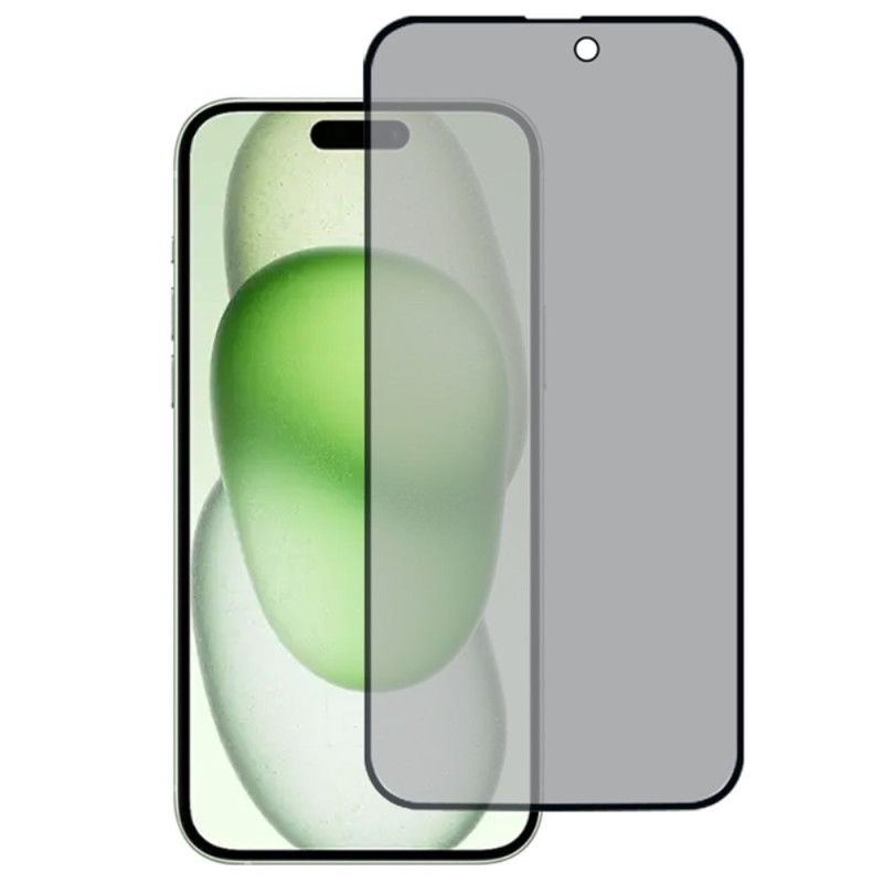Protección de cristal templado antispam para la pantalla del iPhone 15 Plus
