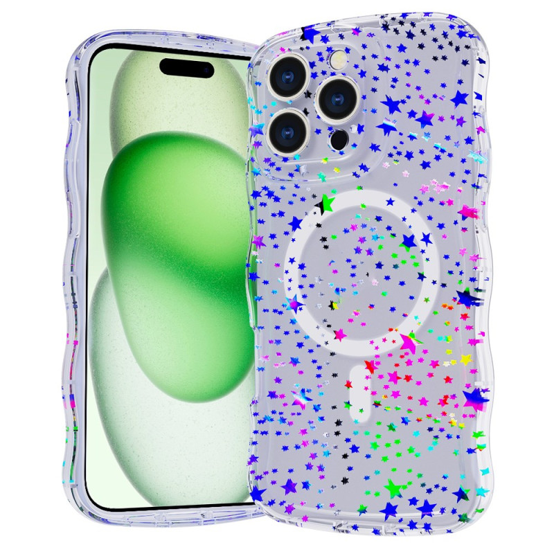 iPhone 15 Pro Funda MagSafe Diseño Corrugado Brillante